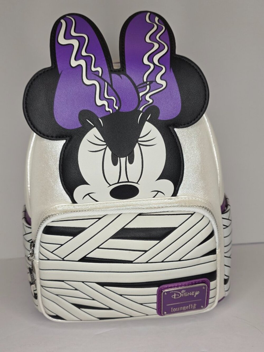 Loungefly Minnie Mouse Bride of Frankenstein Cosplay Mini Backpack NWT